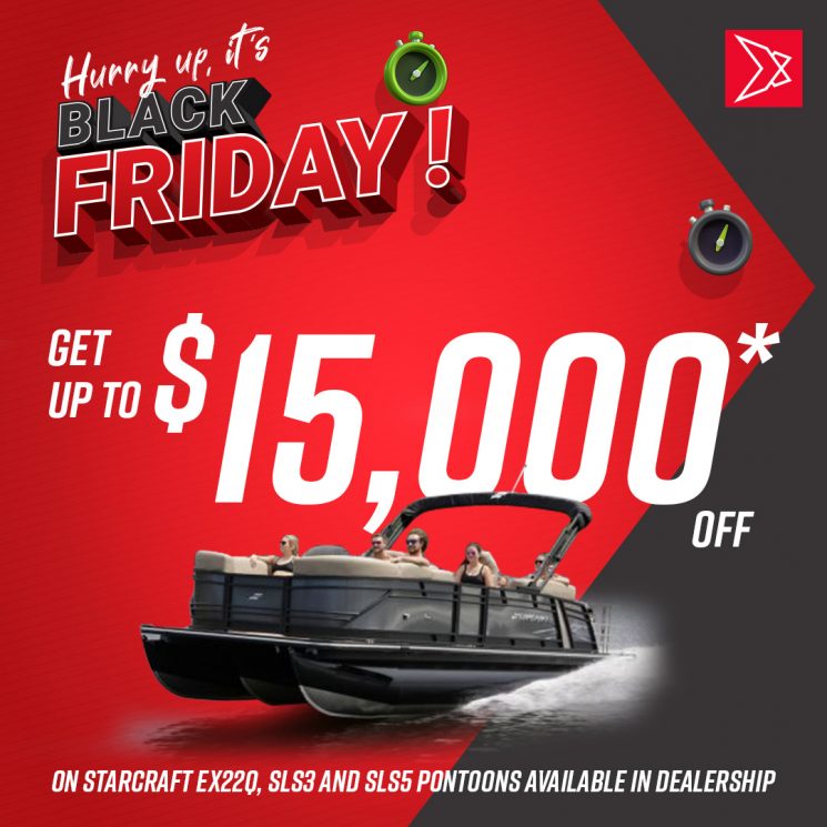 Up to $15,000 off selected Starcraft pontoons