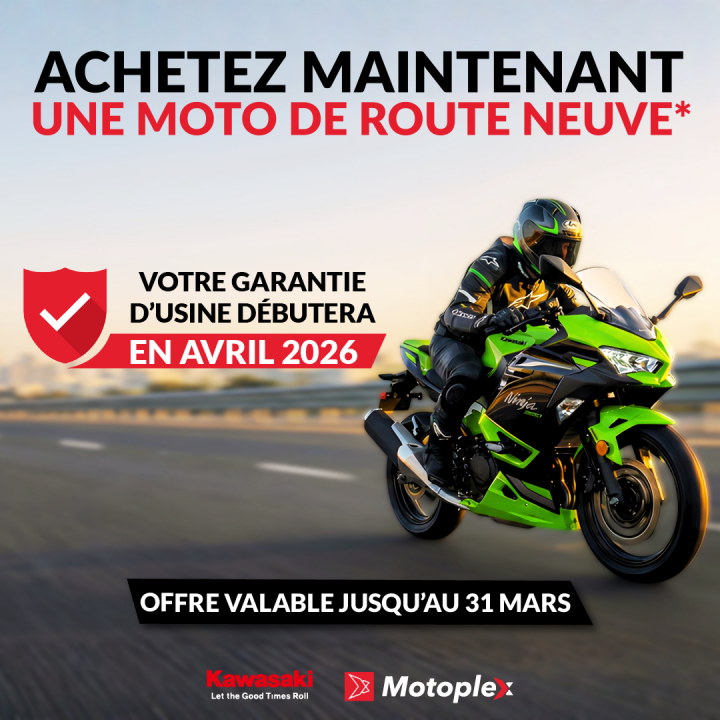 Achetez maintenant une moto de route neuve